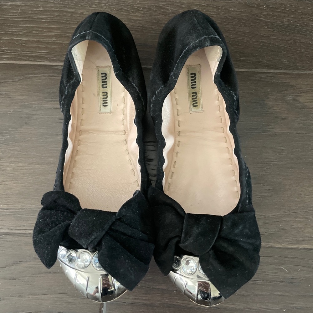 Miu Miu velvet flats